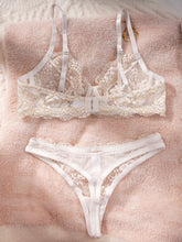 Floral Lace Underwire Lingerie Set